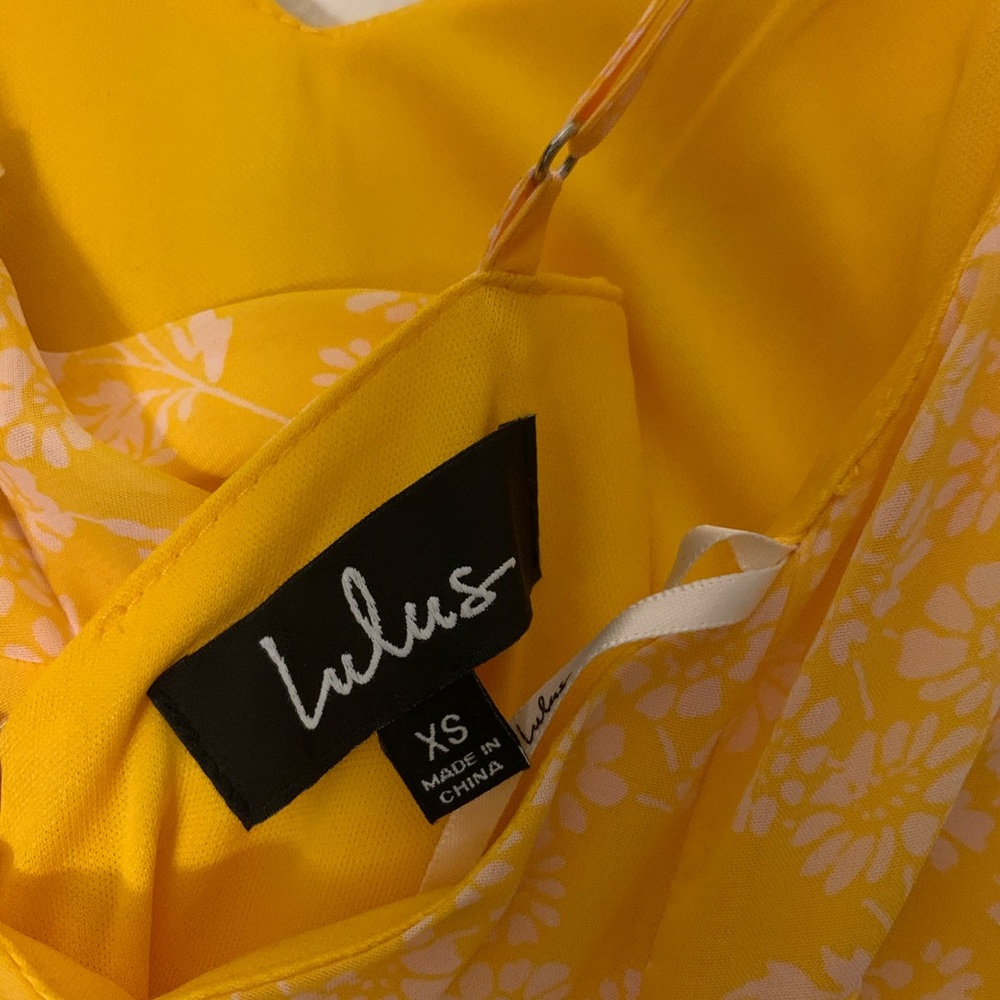 Lulus Yellow Midi Dress